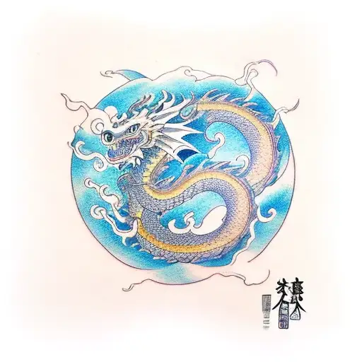 dragon riding a 67 mustang tattoo design idea