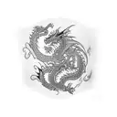 dragon riding a 67 mustang tattoo design idea