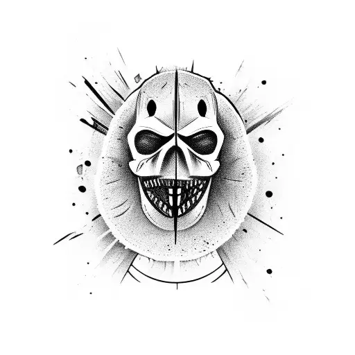spartan skull the joker baseball card tattoo design idea