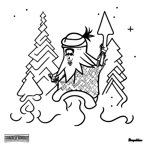 Backwards Ice skating Men tattoo design idea