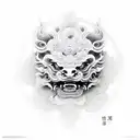 Foo Dog tattoo design idea