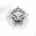 Foo Dog tattoo design idea