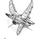 Mig-25 fighter jet tattoo design idea