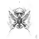 Mig-25 fighter jet tattoo design idea