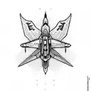 Mig-25 fighter jet tattoo design idea