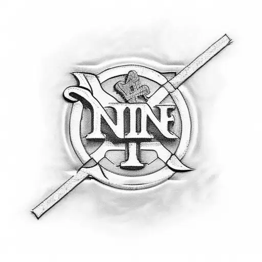 Create a tattoo design inspired by the Notre Dame football team. The design should be placed on a beige skin color backg tattoo design idea