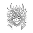 Black clover asta demonio tattoo design idea