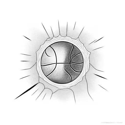 Basketball player dunking the ball tattoo design idea