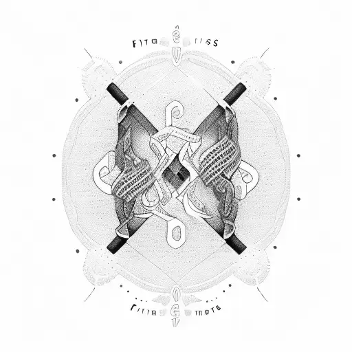 Fitness-themed poem written in a delicate calligraphy font tattoo design idea