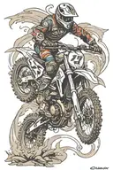 moto cross tattoo design idea