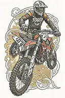 moto cross tattoo design idea