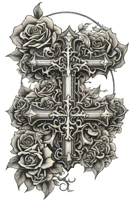 cross proverbs 10:4 tattoo design idea