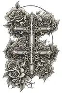 cross proverbs 10:4 tattoo design idea