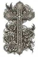 cross proverbs 10:4 tattoo design idea