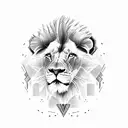 lion with cubs tattoo design idea