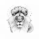 lion with cubs tattoo design idea