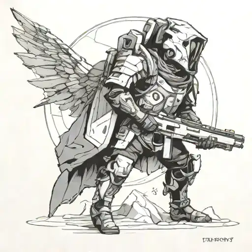 The Traveler Destiny 2 tattoo design idea