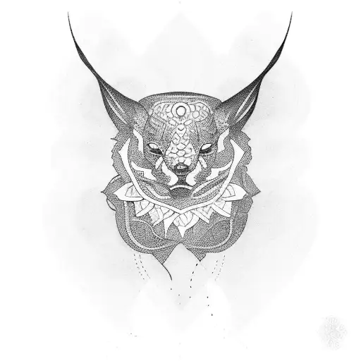 thick line work tattoo design idea