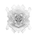 thick line work tattoo design idea