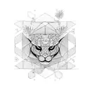 thick line work tattoo design idea