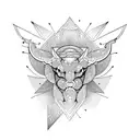 thick line work tattoo design idea