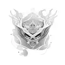 thick line work tattoo design idea