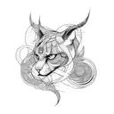 thick line work tattoo design idea