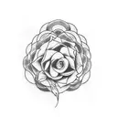 thick line work tattoo design idea