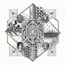 Landmarks of Chemnitz tattoo design idea