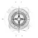 clef, bass clef, compass, 22 tattoo design idea