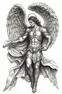 3 archangel gabriel tattoo design idea