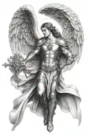 3 archangel gabriel tattoo design idea