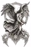 archangel Michael , Gabriel , Raphael angel's wings tattoo design idea