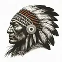 native american football tattoo design idea