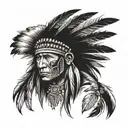 Native American tattoo design idea