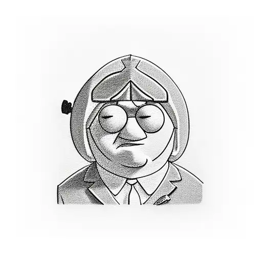 eric cartman and peter griffin  tattoo design idea