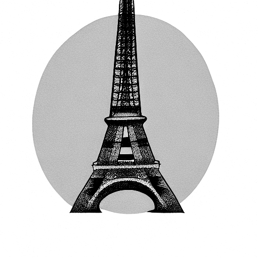 Eiffel tower tattoo design idea