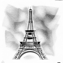 Eiffel tower tattoo design idea