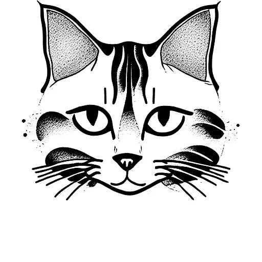 Cat Calico tattoo design idea