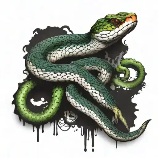 MPC LIVE WITH SNAKES tattoo design idea