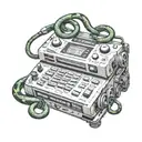 AKAI MPC WITH SNAKES tattoo design idea