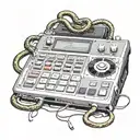 AKAI MPC WITH SNAKES tattoo design idea