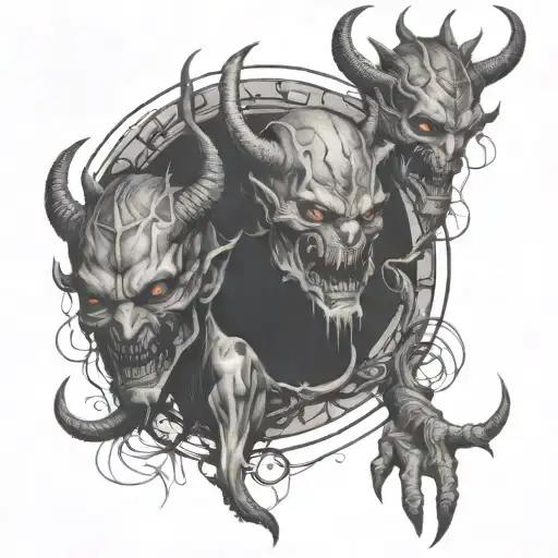 Demons trapped inside    tattoo design idea