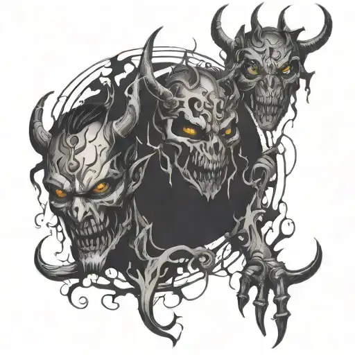 Demons trapped inside    tattoo design idea