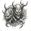 Demons trapped inside    tattoo design idea