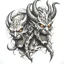 Demons trapped inside    tattoo design idea