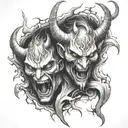 Demons trapped inside    tattoo design idea