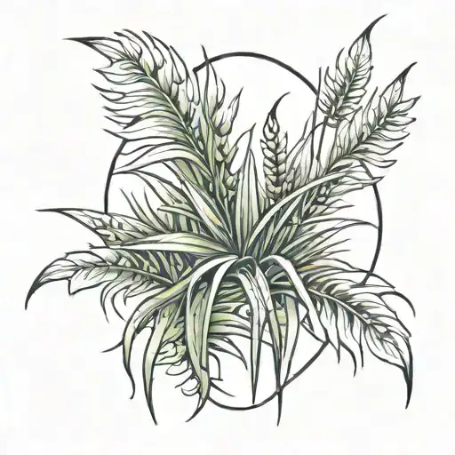 white patch of grass tattoo design idea