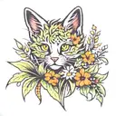 colorful patch of grass tattoo design idea