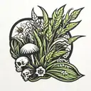 patch of grass tattoo design idea